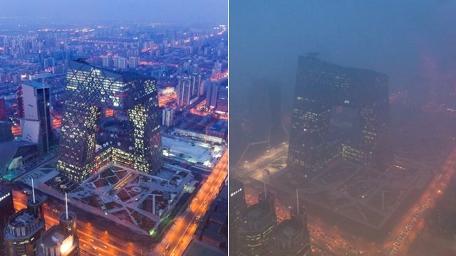 A China está sufocada em poluição