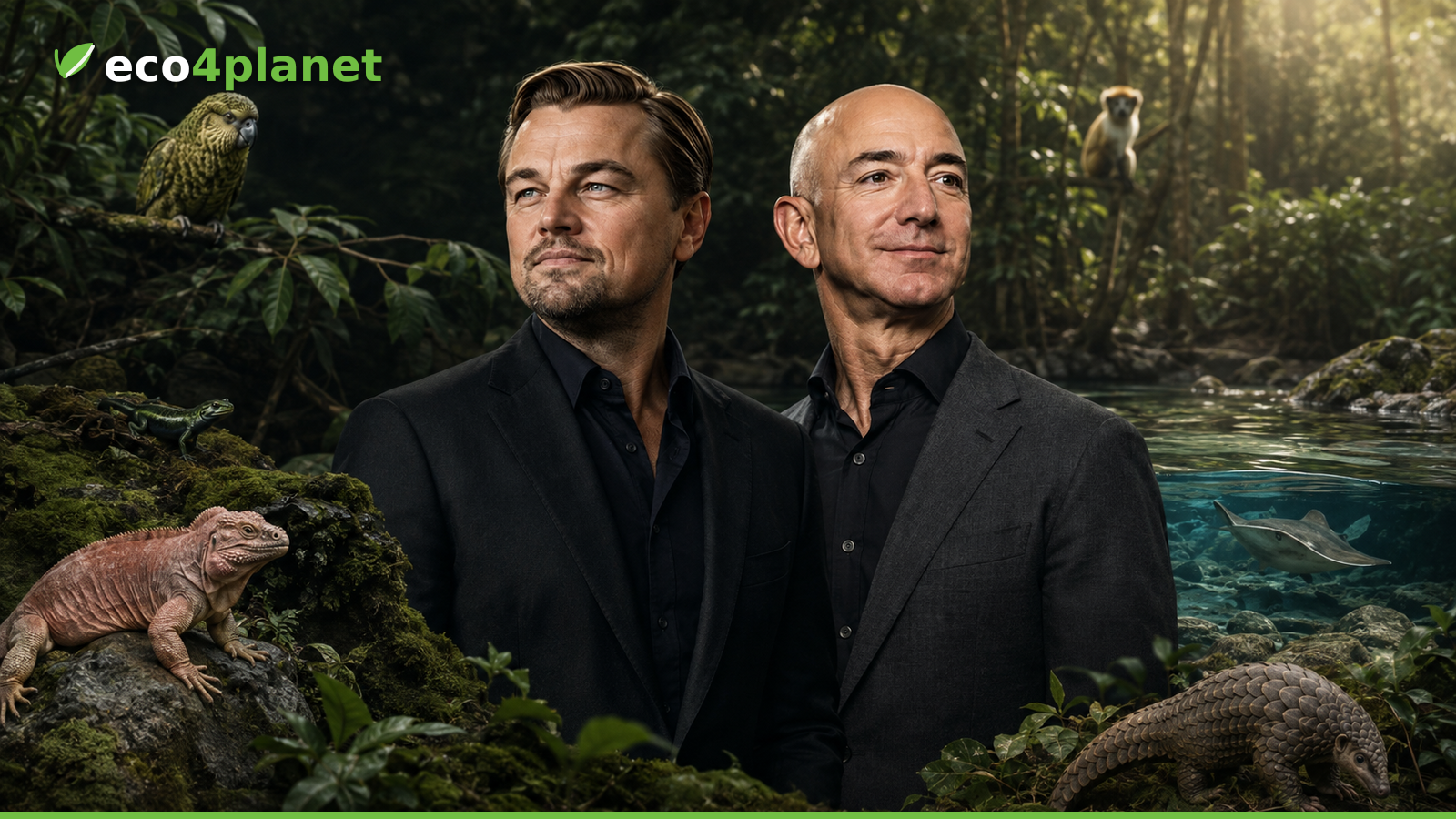 Leonardo DiCaprio e Jeff Bezos lançam fundo para salvar 100 espécies