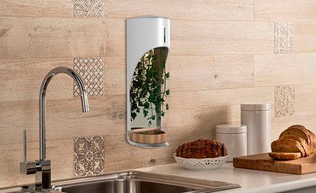 Ideal para residências, mini-horta dispensa terra e luz do sol